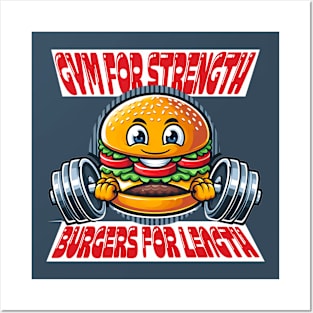 gym burger Posters and Art